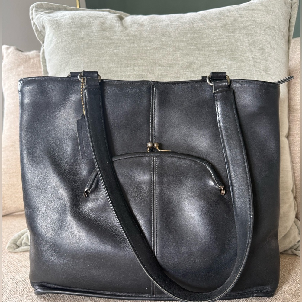 Vintage Coach Skinny Tote Black Bonnie Cashin